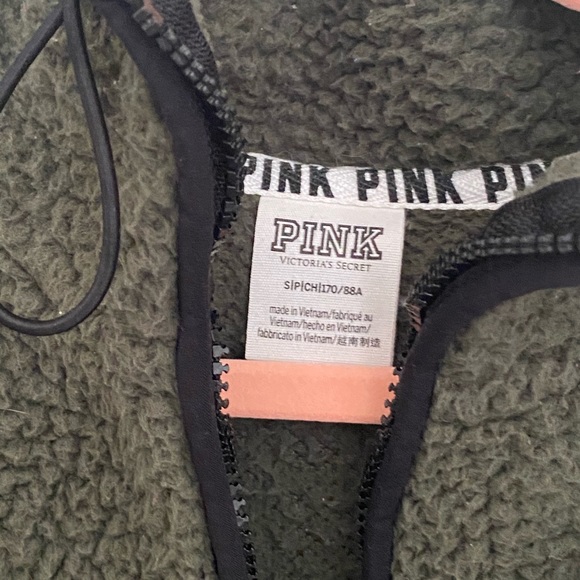 VS PINK Fleece Half Zip Pull Over Sweater - Picture 3 of 4